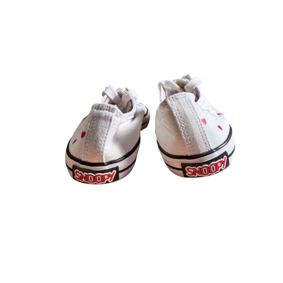 Snoopy Canvas Sneakers With Red Hearts Print Womens Size 3 - Picture 4 of 10